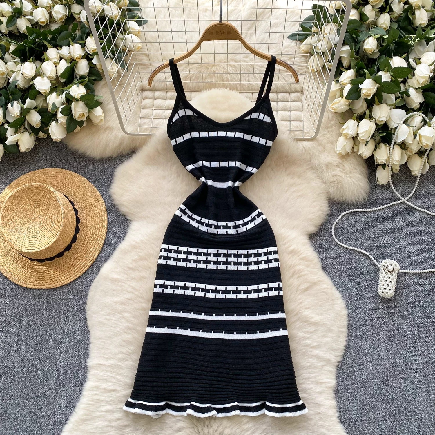 Vacay in Italy knitted dress KD308 images